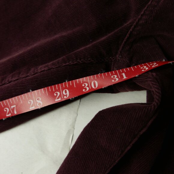 724 High Rise Straight Burgundy Cord	US 31 - Picture 5 of 6